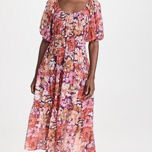 Mink Pink Zanita Tiered Midi Dress